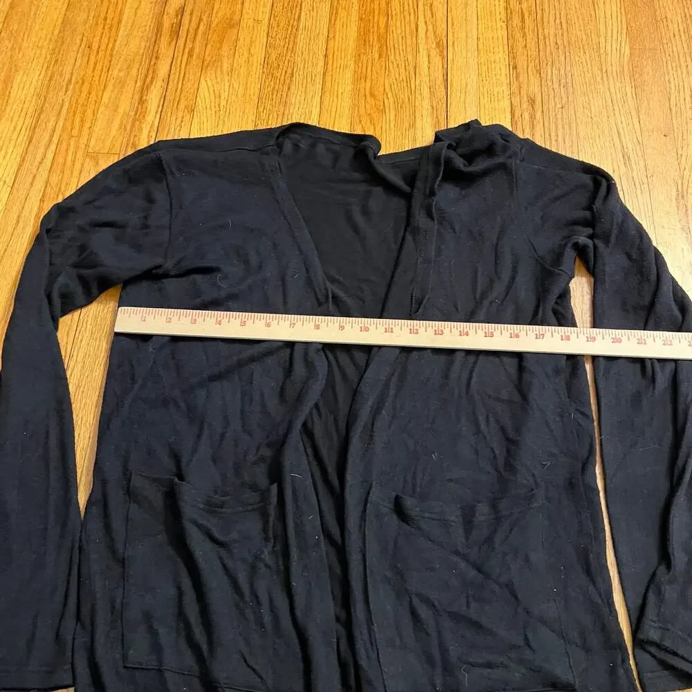 Zyia Cardigan Sweater Womens XL Black Pockets